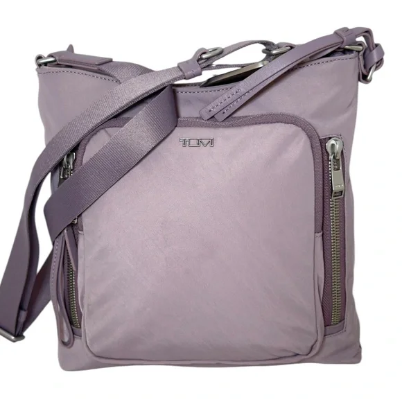 TUMI Voyageur Tyler Crossbody Organizer Pockets Bag in Lilac - Picture 3 of 16